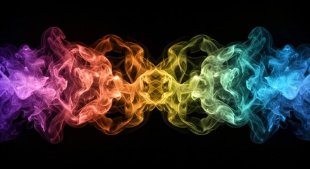 Fototapeta premium Dynamic smoke effects in a variety of colors and swirling patterns