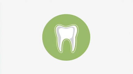 Logo design mockup featuring a dental tooth graphic on a customizable background for branding purposes