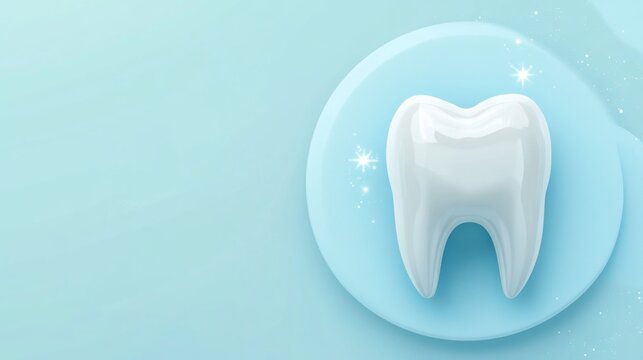 Creative dental logo mockup with customizable text area on a soft blue background