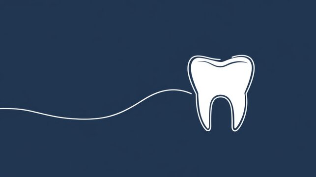 Logo design featuring a tooth illustration with a placeholder background for custom text and branding information - Powered by Adobe