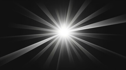 Experience the magic of a stunning light effect with a white, glowing solar flare and dazzling starburst sparkles.