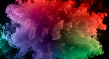 Obraz premium Dynamic smoke effects in a variety of colors and swirling patterns