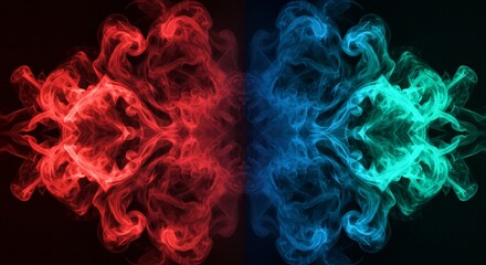 Obraz premium Dynamic smoke effects in a variety of colors and swirling patterns