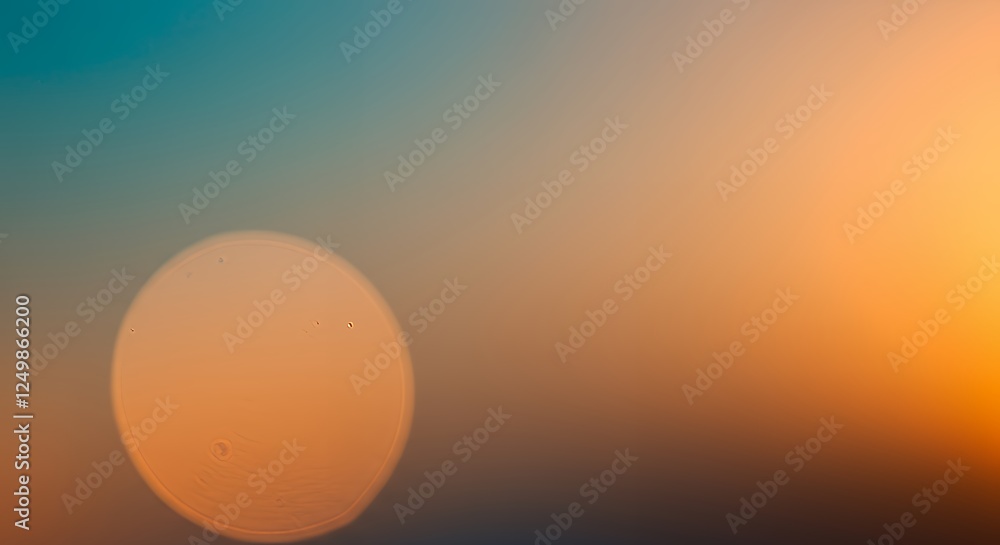 Aufkleber abstract blurred background with warm gradient and circle element design