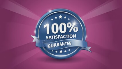 100 Satisfaction Guarantee Badge Seal