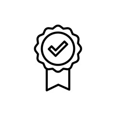 Approved icon vector. Certified Medal Icon