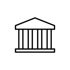 Bank icon vector. Bank sign and symbol, museum, university