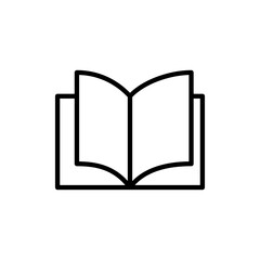 Book icon vector. open book sign and symbol. ebook icon