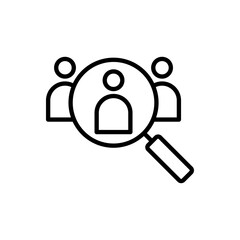 Hiring icon vector. Search job vacancy sign and symbol. Human resources concept. Recruitment