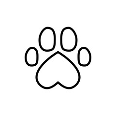 Paw icon vector. paw print sign and symbol. dog or cat paw