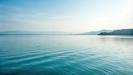 Fototapeta premium Softly gradient waterscape with gentle blue hues, gentle ripples, serene ambiance, ocean wave, tranquil lake