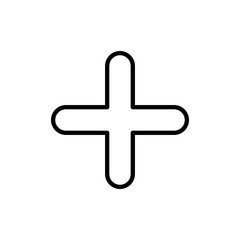 Plus icon vector. Add plus sign and symbol