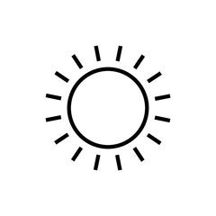 Sun icon vector. Brightness sign and symbol