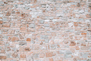 Stone brick wall in loft style