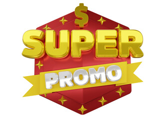 3D Badge Super Promo – High-Quality PNG

