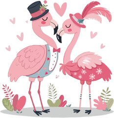 Flamingos Couple valentine’s day