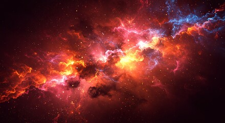 Fototapeta premium Abstract particle clouds with glowing and transparent elements