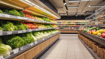 Produce Department in Supermarket