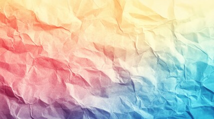 Obraz premium Colorful Crumpled Paper Texture Background with Gradient Effect