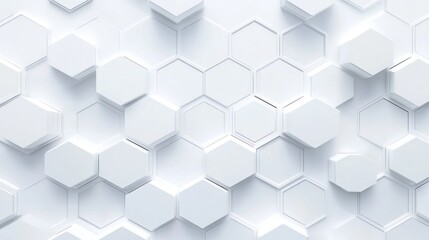 Fototapeta premium Abstract White Hexagon Pattern