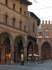 Naklejka premium Panorama of Bologna city center, Italy