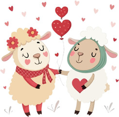 Sheep Couple valentine’s day