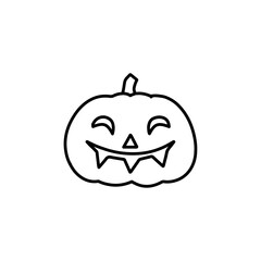 Obraz premium haloween pumpkin icon thin line outline sign