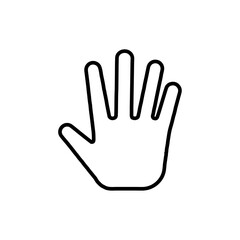 Fototapeta premium hand icon thin line outline sign