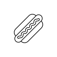 hot dog icon thin line outline sign