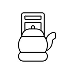 kettle icon thin line outline sign