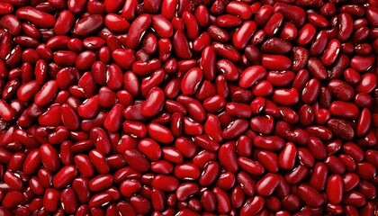Red kidney beans arranged closely on a surface for a vibrant display of color and texture
