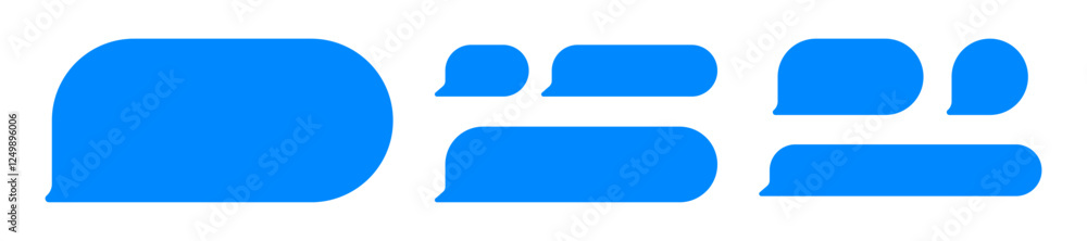 Poster message bubbles. messenger text box interface. sms bubbles. speech bubbles for chat. message bubbles