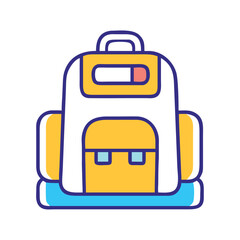 Backpack travel bag illustration