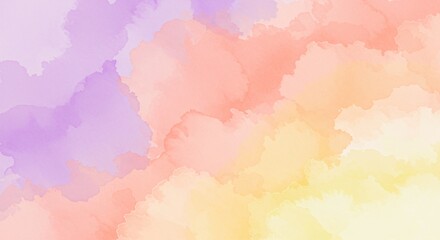 Obraz premium Soft watercolor backgrounds with gentle blending of pastel colors