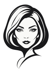 Voluminous medium length bob haircut with a side part, hairstyle 1970s