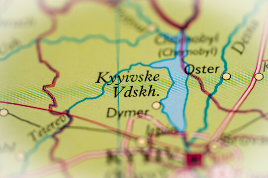 Kyiv Oblast, Ukraine highlighted on a world map.
