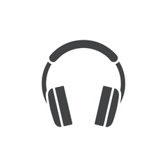 headset icon simple thin line vector
