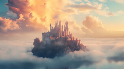 Phantom castles. Phantom Landscapes. Illustration