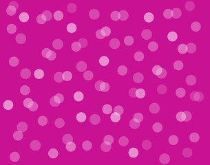 Pink background with white and transparents dots. Design and circle pattern. Soft and dynamic illustration. Backdrop for sales and for Valentine event.