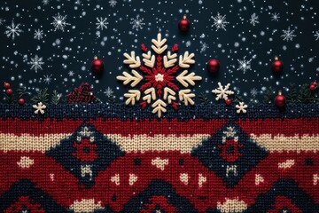 Festive winter-themed design with snowflakes and decorative elements.
