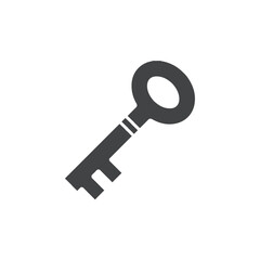 key icon vector symbol black and white