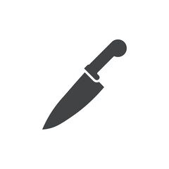 knife icon vector symbol black and white