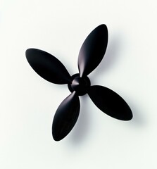 Stylish black ceiling fan with four elegant blades, perfect for modern home decor and enhancing interior spaces Ideal for summer or tropical settings