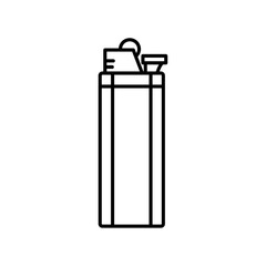 lighter icon symbol in black white isolated