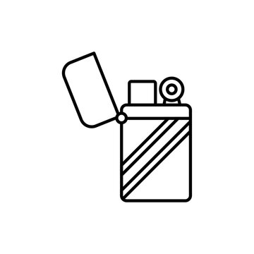 lighter icon symbol in black white isolated