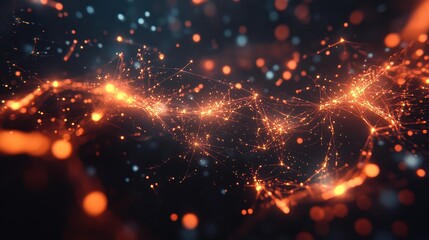 Fototapeta premium A digital hologram of virus, The futuristic dark background.