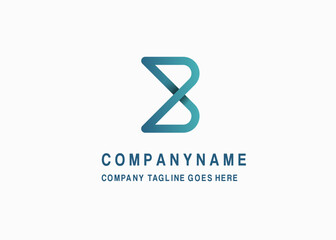 Modern Abstract B Letter Gradient Logo Concept