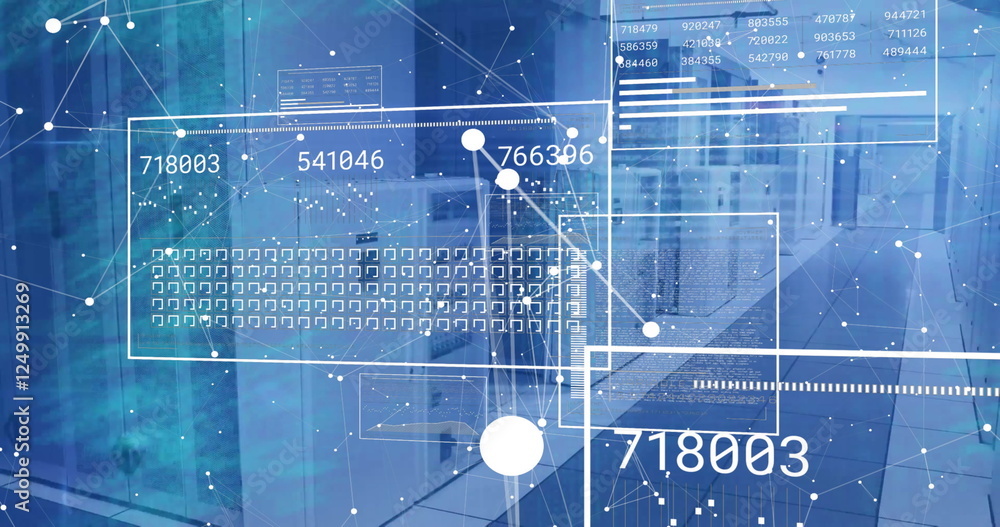 Poster image of data processing over computer servers