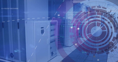 Image of scope scanning data processing over computer servers