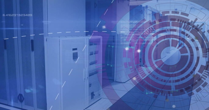 Image of scope scanning data processing over computer servers